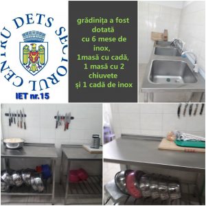 Blocurile alimentare a mai multor instituții de educație timpurie au fost dotate cu mobilier necesar